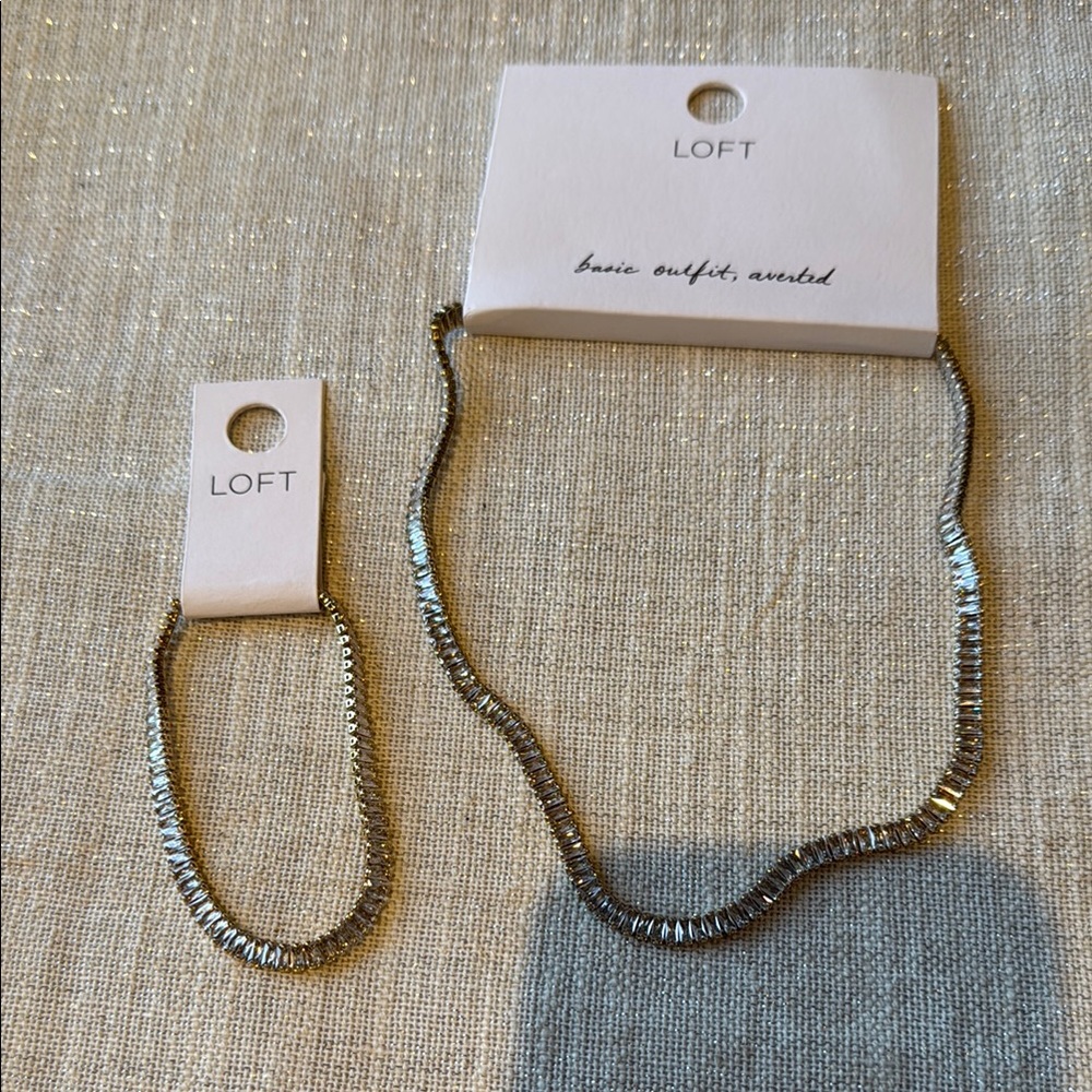 LOFT Gold-tone Necklace and Bracelet Set